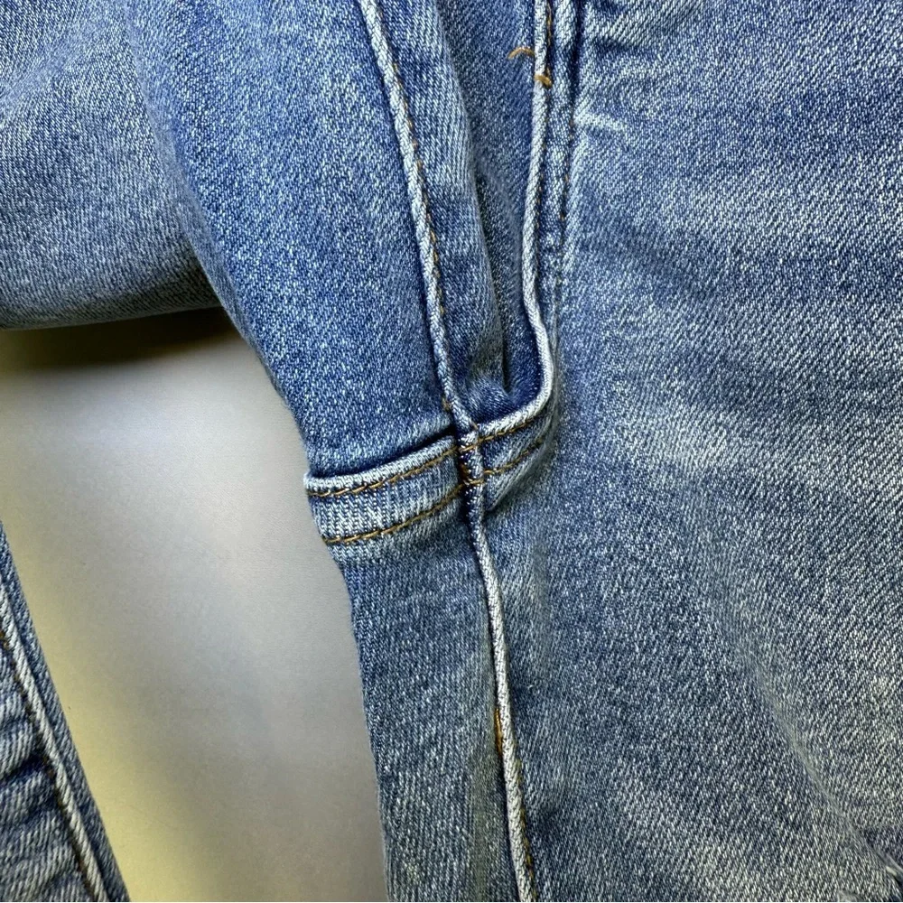 Judy Blue Gingham Distressed Skinny Jeans Raw Hem size 9/29‎ style #JB8832